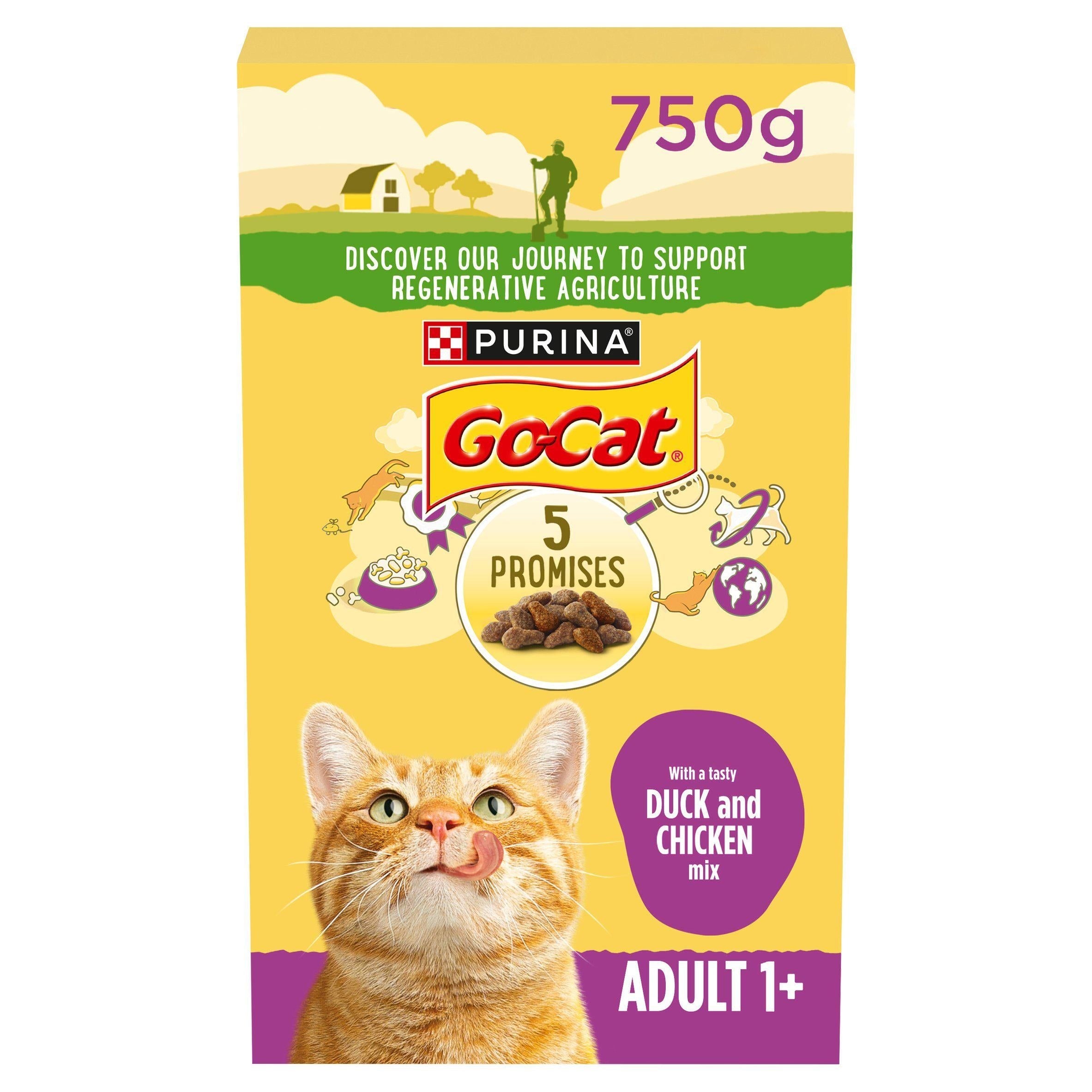 Go-Cat with Duck &amp;amp; Chicken Mix Dry Cat Food 750g