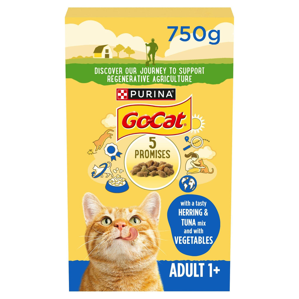 Go-Cat with Herring & Tuna Mix with Vegetables Dry Cat Food 750g