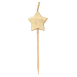 Gold Star Birthday Candles   6 per pack