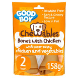 Good Boy Chewables Medium Chicken Bones Rawhide Free Dog Treats 2 Pack