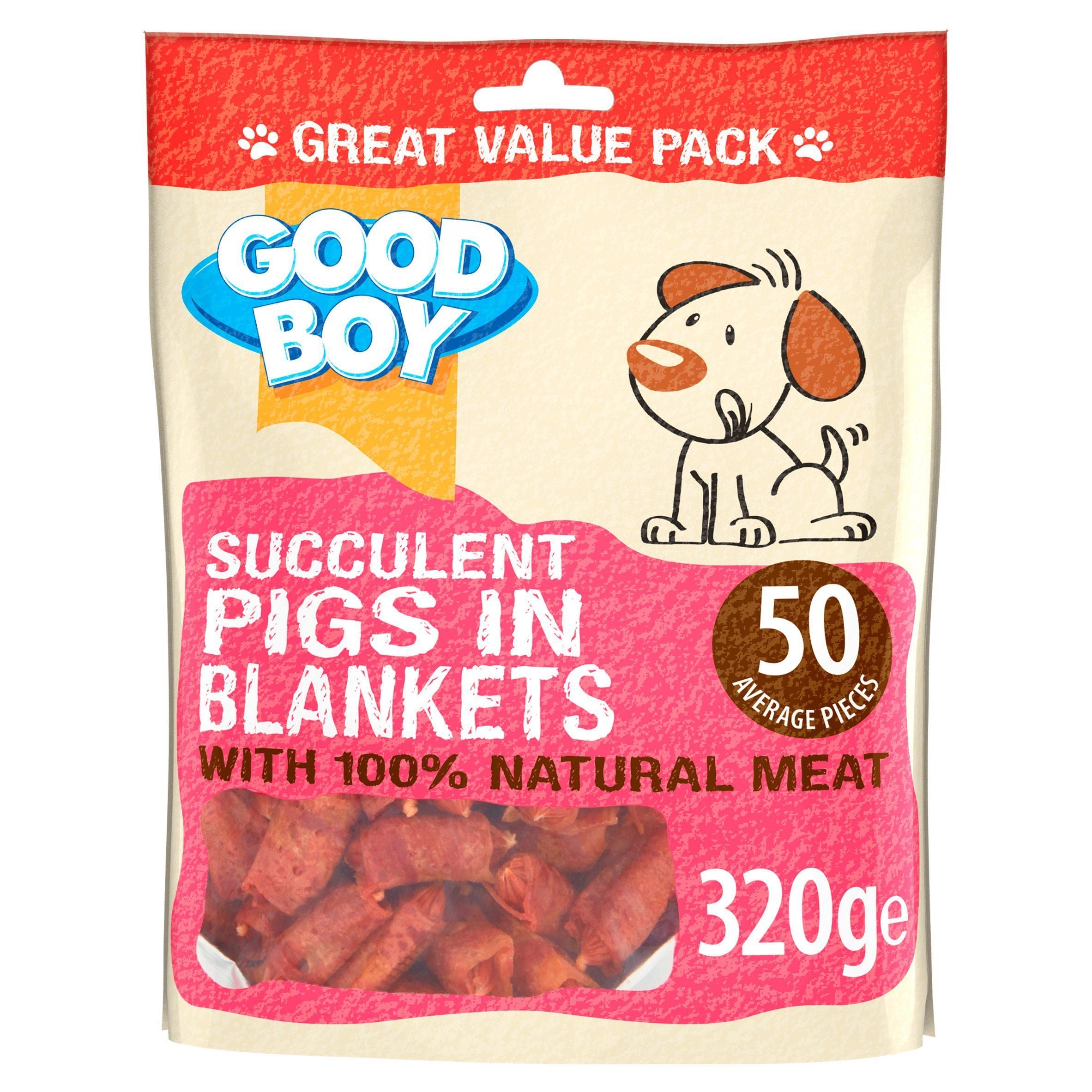 Good Boy Pawsley &amp;amp; Co Succulent Pigs in Blankets Dog Treats 320g