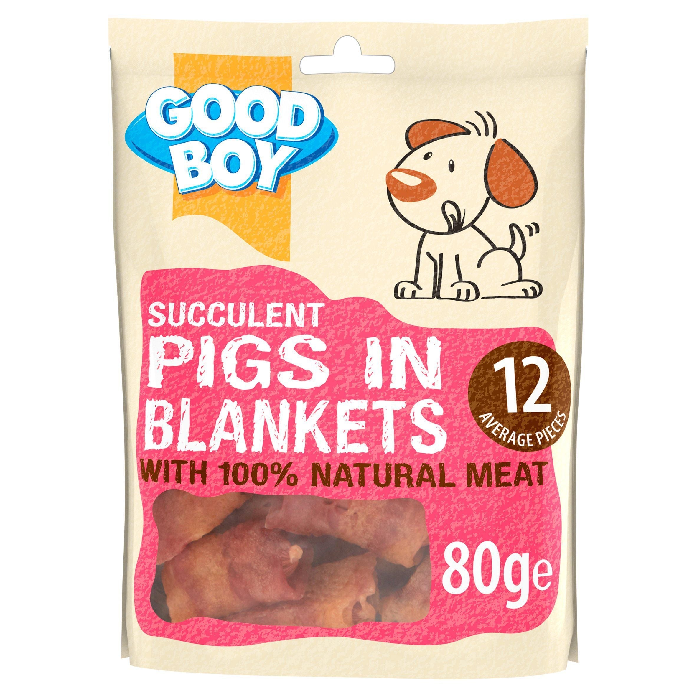 Good Boy Pawsley &amp;amp; Co Succulent Pigs in Blankets Dog Treats 80g