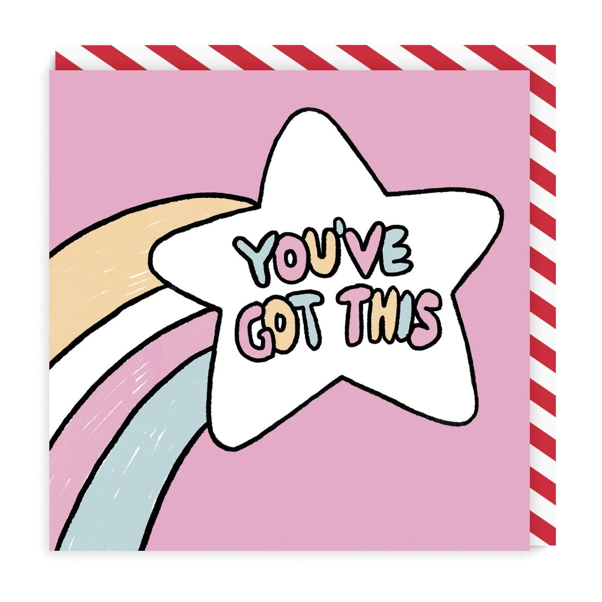 Good Luck Card You've Got This with Shooting Star Positivity Greeting Card