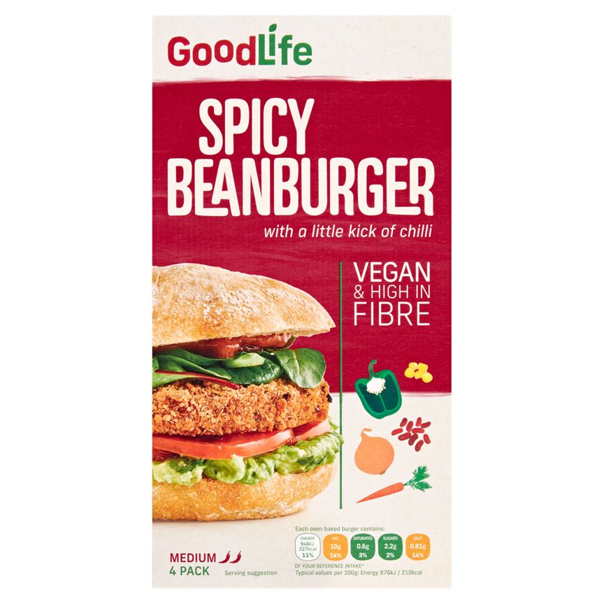 GoodLife Spicy Beanburger 4 Pack