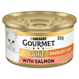 Gourmet Gold Savoury Cake Salmon Wet Cat Food   85g