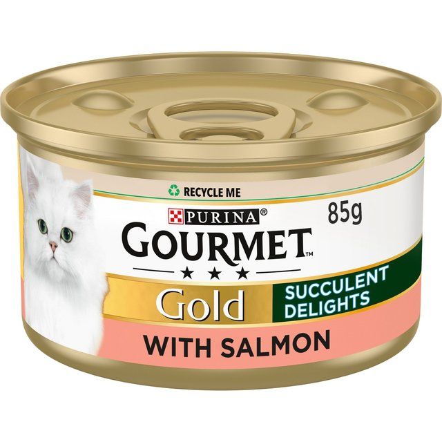 GOURMET Gold Succulent Delights Terrine Salmon Wet Cat Food   85g