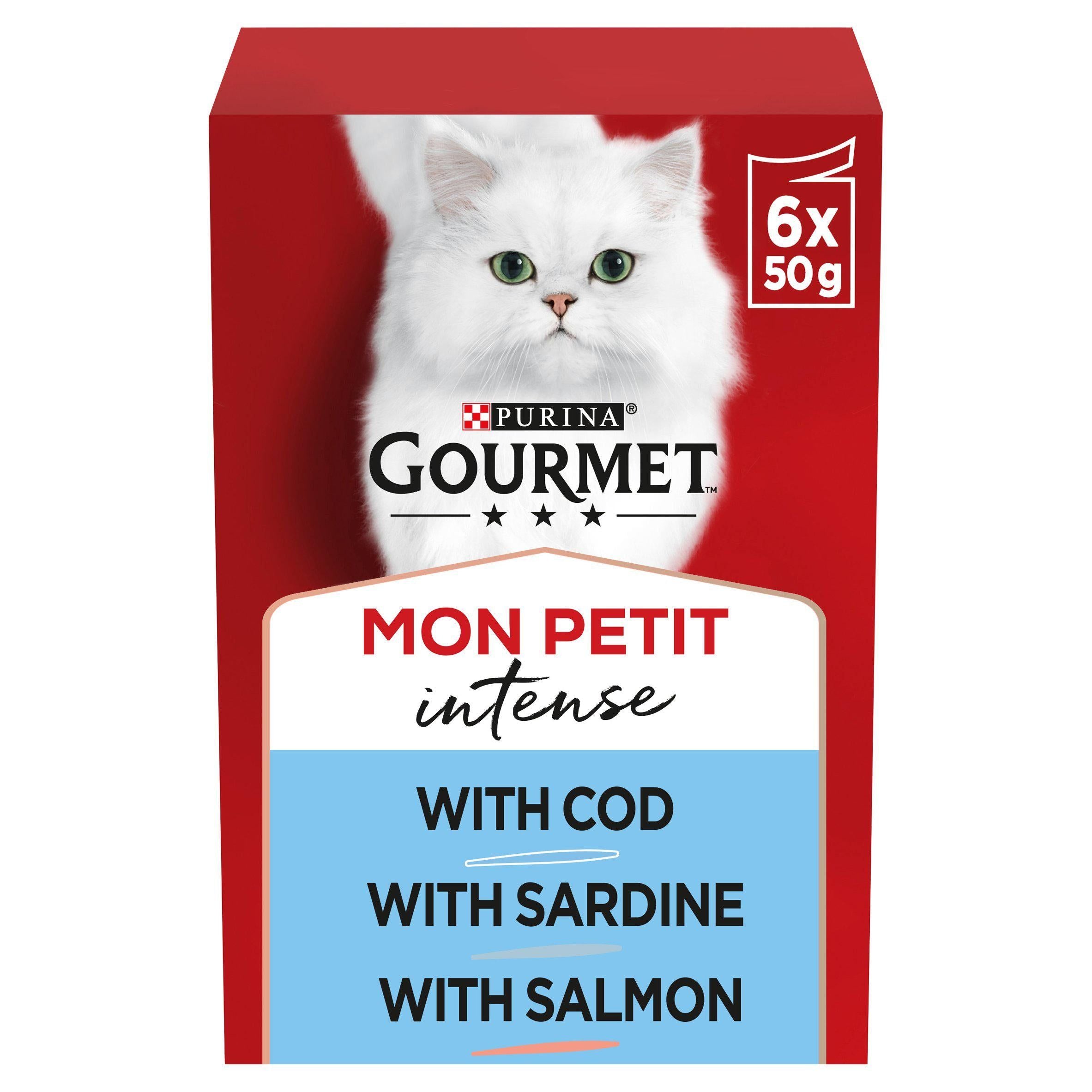 Gourmet Mon Petit Cat Food Fish Pouch 6x50g