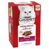 Gourmet Mon Petit Meaty Variety Beef Chicken Lamb Wet Cat Food   6 x 50g