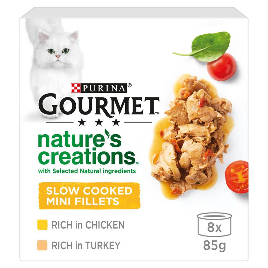 Gourmet Nature's Creations Slow Cooked Mini Fillets Poultry Selection in Gravy