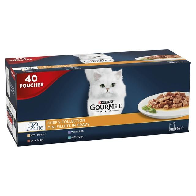 Gourmet Perle Chef's Collection in Gravy Wet Cat Food   40 x 85g