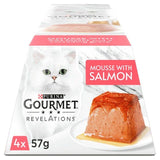 Gourmet Revelations Mousse Salmon Wet Cat Food   4 x 57g