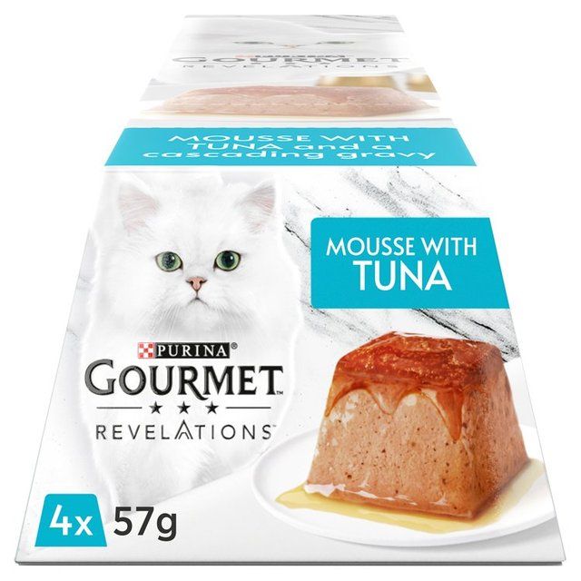 Gourmet Revelations Mousse Tuna Wet Cat Food   4 x 57g