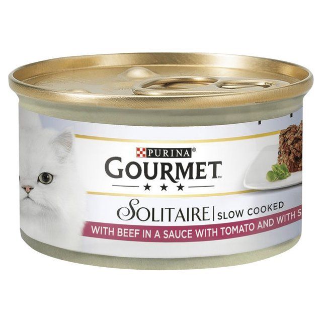 Gourmet Solitaire Beef Wet Cat Food   85g