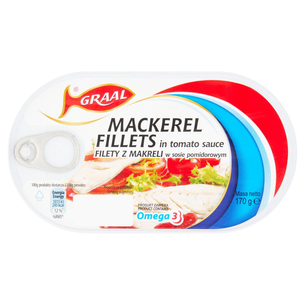 Graal Mackerel Fillets in Tomato Sauce 170g