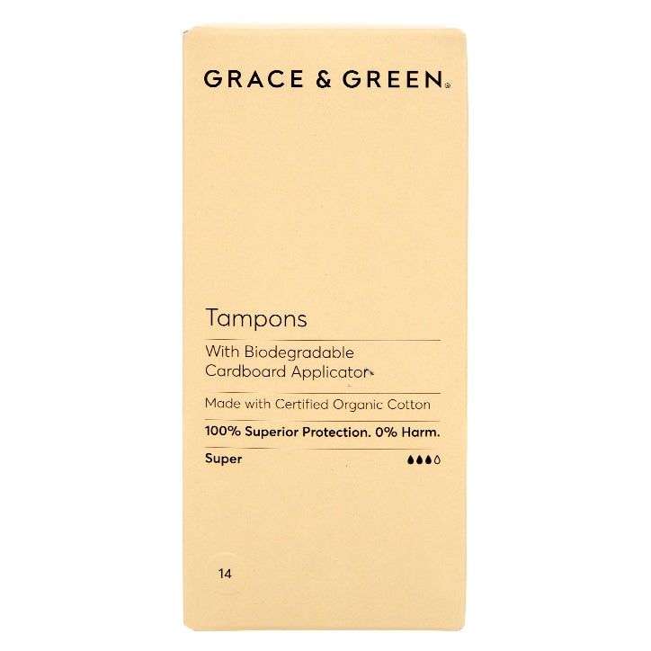 Grace &amp;amp; Green Applicator Tampons - Super 14 pack