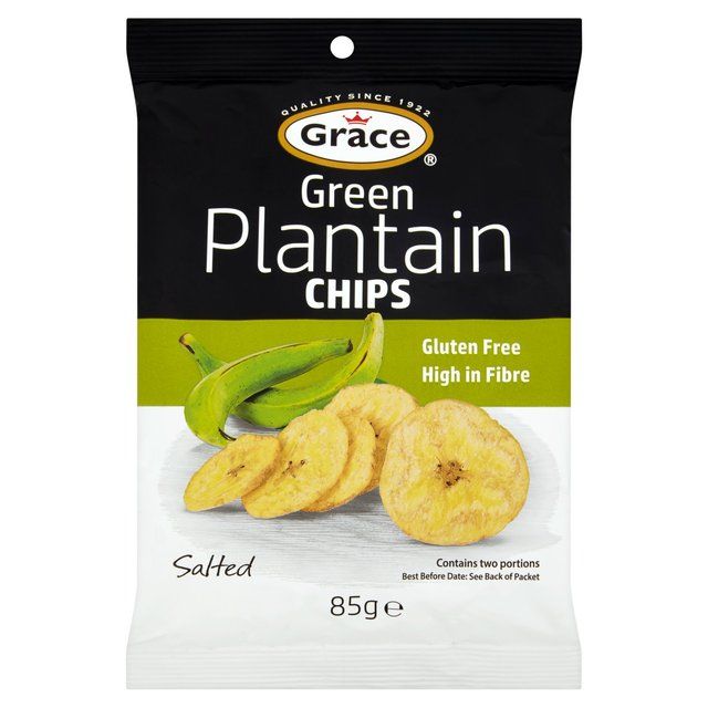 Grace Green Salted Plantain Chips   85g