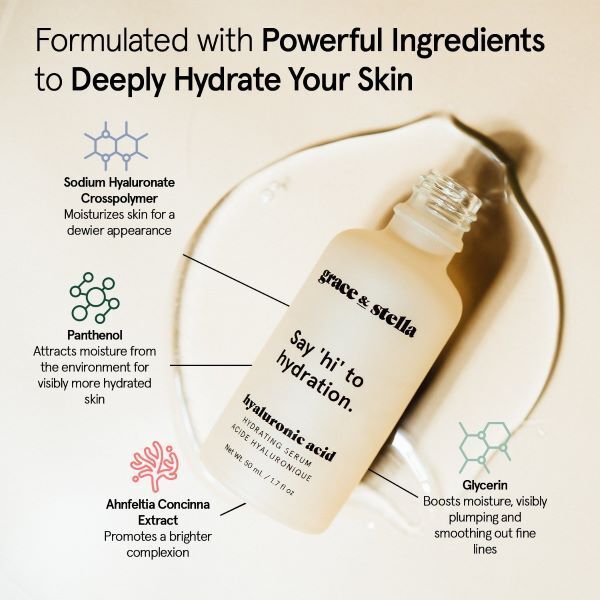 Grace &amp;amp; Stella Hyaluronic Acid Serum - Vegan - 50 ml