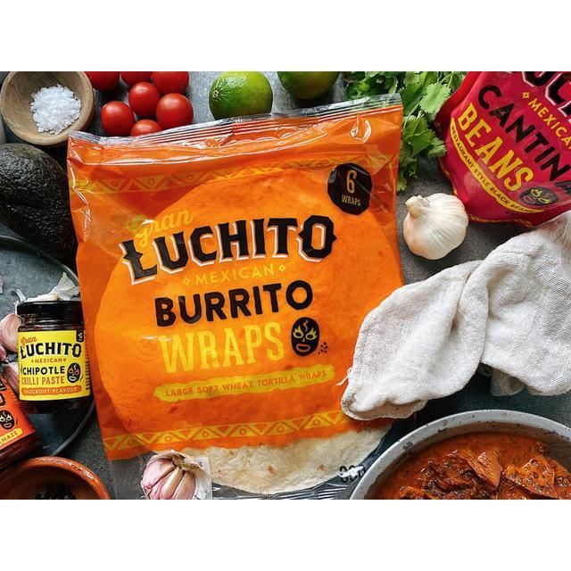 Gran Luchito Burrito Wraps   6 per pack