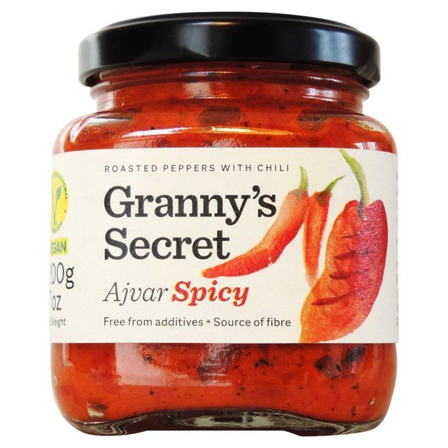 Granny's Secret Ajvar Hot Roasted Red Pepper Spread   200g