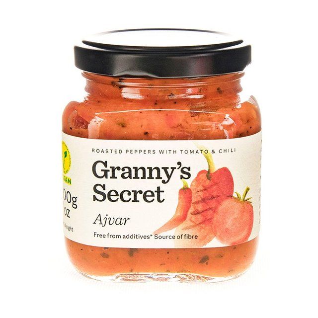 Granny's Secret Ajvar Hot Roasted Red Pepper with Tomato & Spices   200g