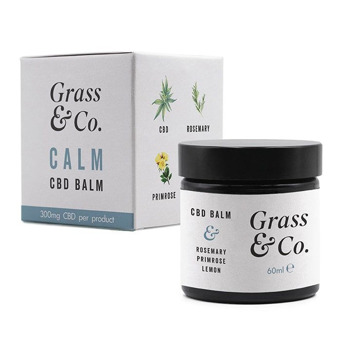 Grass &amp;amp; Co. CALM CBD Body Balm 300mg with Rosemary, Primrose &amp;amp; Lemon 60ml