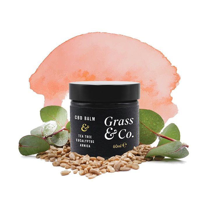 Grass &amp;amp; Co. EASE CBD Muscle Balm 300mg with Tea Tree, Eucalyptus &amp;amp; Arnica 60ml