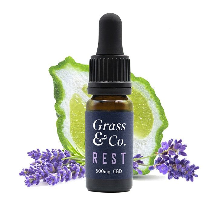 Grass &amp;amp; Co. REST CBD Consumable Oil 500mg with Bergamot &amp;amp; Lavender 10ml