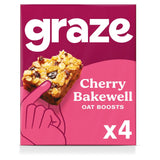 Graze Cherry Bakewell Fibre Oat Boosts 4x30g