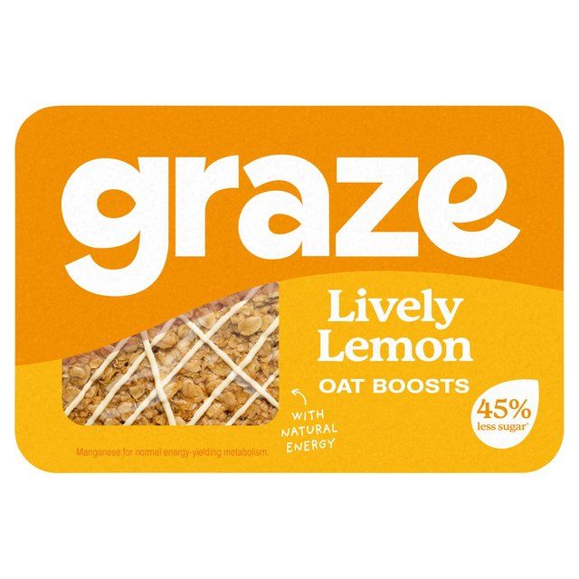 Graze Lively Lemon Snack Bars Wholegrain Oats   50g