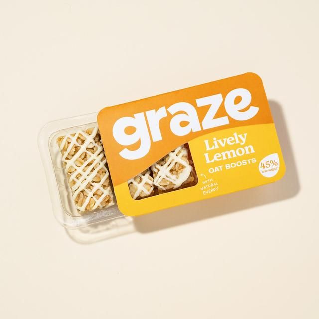 Graze Lively Lemon Snack Bars Wholegrain Oats   50g