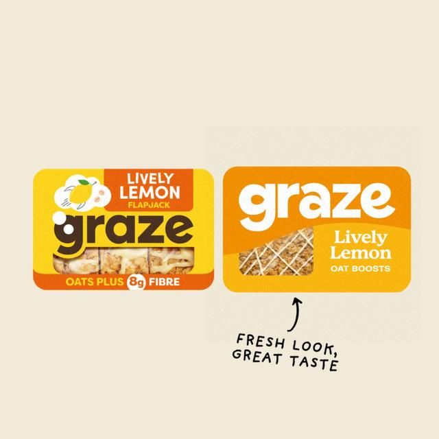 Graze Lively Lemon Snack Bars Wholegrain Oats   50g