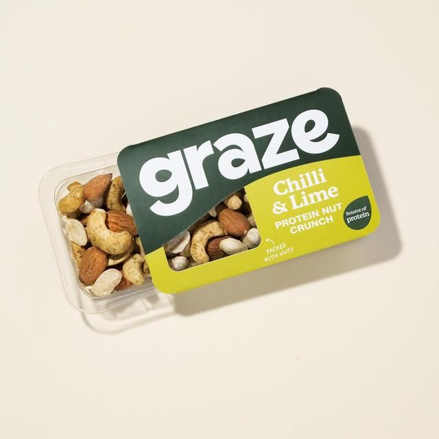 Graze Protein Chilli &amp;amp; Lime Vegan Mixed Nuts Snack   38g