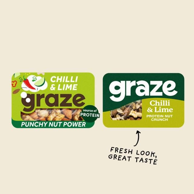 Graze Protein Chilli &amp;amp; Lime Vegan Mixed Nuts Snack   38g