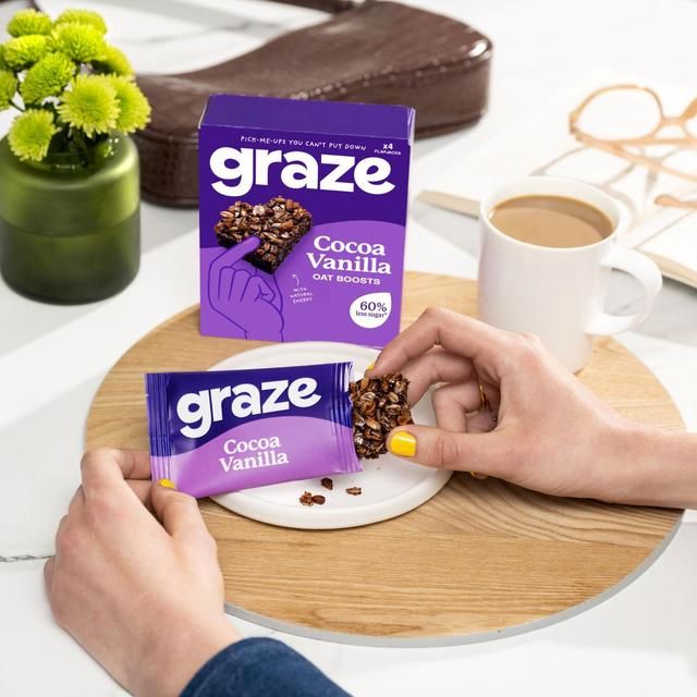 Graze Protein Cocoa Vanilla Snack Bars   4 per pack