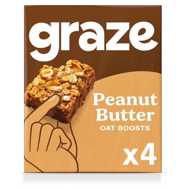 Graze Protein Peanut Butter Vegan Snack Bars   4 per pack