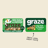 Graze Protein Salt &amp;amp; Pepper Vegan Mixed Nuts Snack   28g