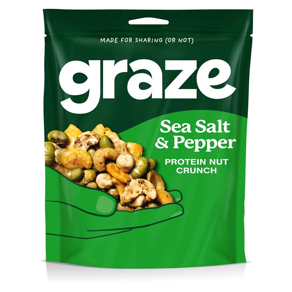 Graze Salt &amp;amp; Pepper Protein Nut Crunch Bag -100g