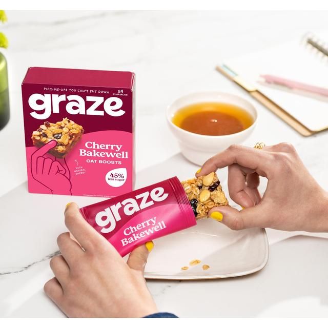 Graze Vegan Cherry Bakewell Snack Bars   4 per pack