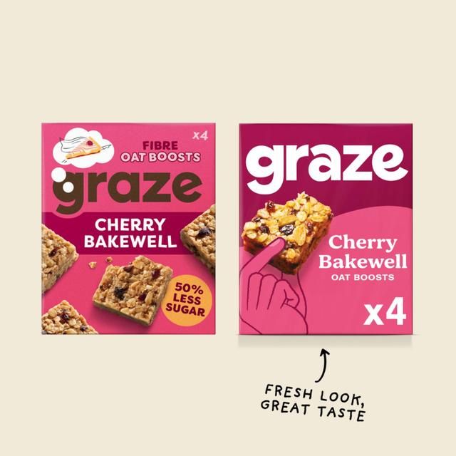 Graze Vegan Cherry Bakewell Snack Bars   4 per pack