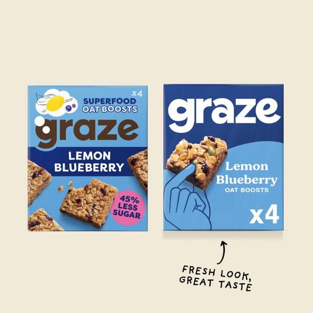 Graze Vegan Lemon Blueberry Snack Bars   4 per pack