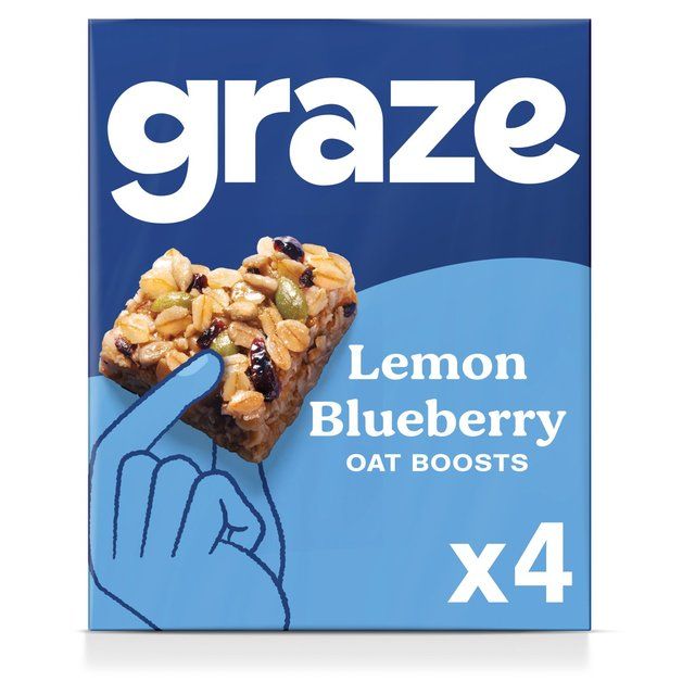 Graze Vegan Lemon Blueberry Snack Bars   4 per pack