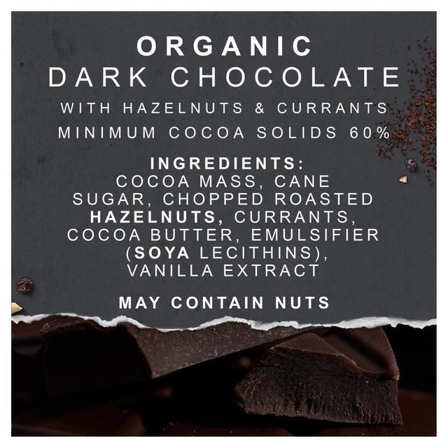 Green &amp;amp; Black's Organic Hazelnut &amp;amp; Currant Dark Chocolate Bar   90g