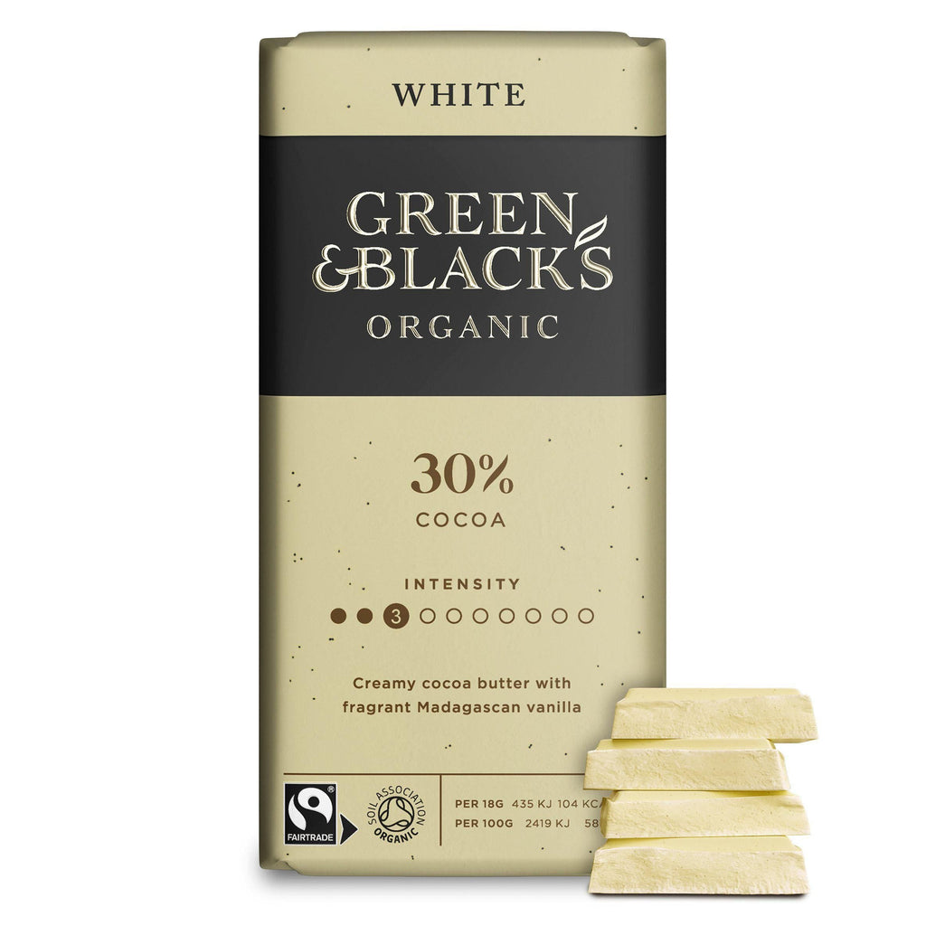 Green & Black's Organic White Chocolate Bar 90g