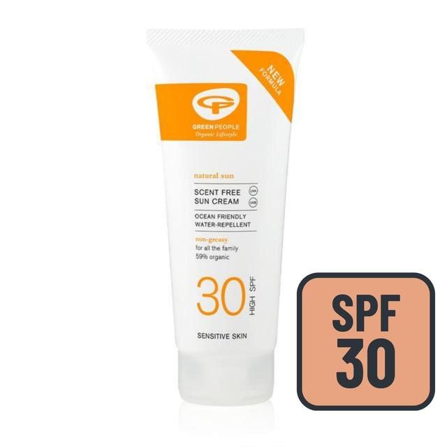 Green People SPF 30 Sun Cream Scent Free Travel Size   100ml