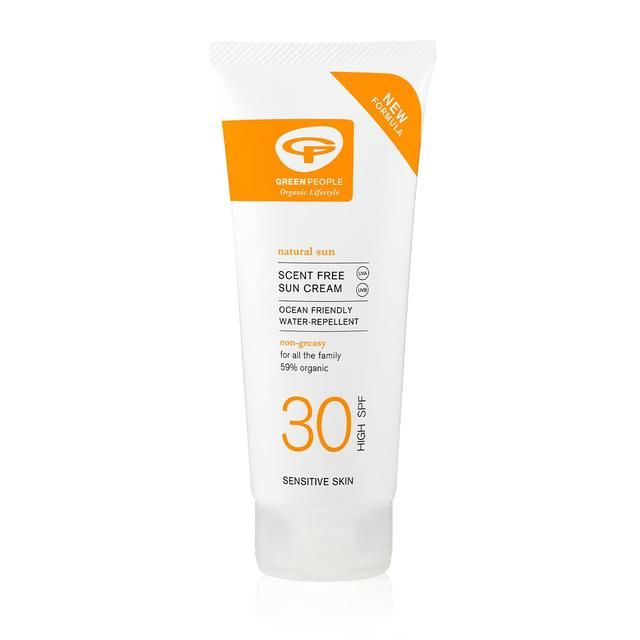 Green People SPF 30 Sun Cream Scent Free Travel Size   100ml