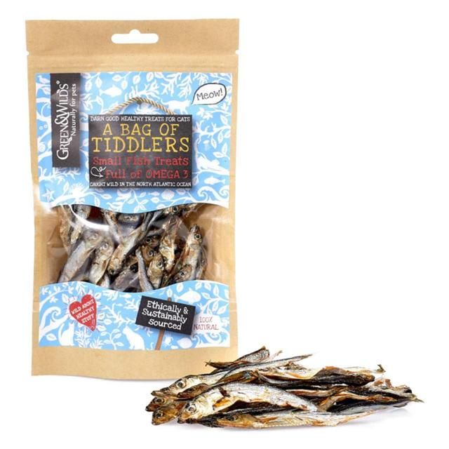 Green &amp;amp; Wild's A Bag of Tiddlers Fish Cat Treats   40g