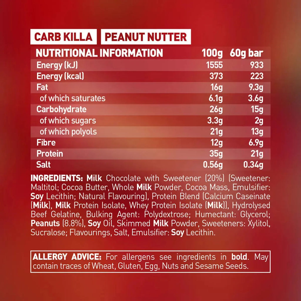 Grenade Carb Killa Peanut Nutter Bar, 12 x 60g