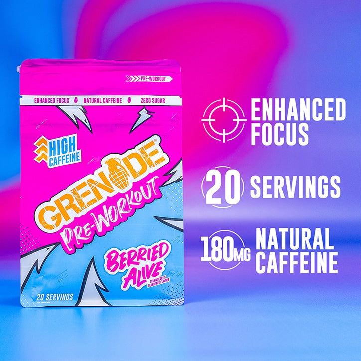 Grenade Pre-workout Berried Alive Sour Cherry 330g Strawberry and Blueberry