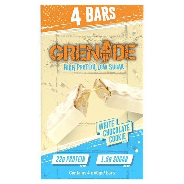 Grenade White Chocolate Cookie Protein Bar Multipack   4 x 60g