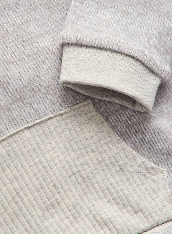 Grey Marl Knitted Hoodie & Leggings Set 9-12 months